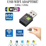 Maxgo 3123 USB Wifi Adaptörü 600MBPS USB Kablosuz Alıcı Dongle Alıcı Masaüstü Tak Çalıştır