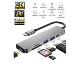 MAXGO 3134 Usb Çoklayıcı Çoğaltıcı Hub Type-c 4K Hdmi SD TF Kart Okuyucu Usb 3.0 Okuyucu Adaptör