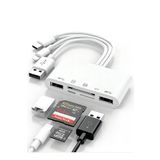 MAXGO 3136 Type-c Usb Lightning Otg Iphone Tf Sd Micro Kart Okuyucu Card Çevirici Dönüştürücü Adaptö