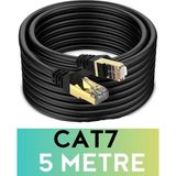 Maxgo 3153 Internet Kablosu 5 Metre - Cat 7 Kablo 5 Metre Ethernet Kablosu Cat7 - 10Gbps Network Kablosu Siyah Renk Ağ Kablosu