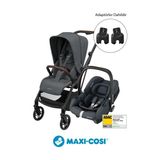 Maxi-Cosi Leona2-Cabriofix I-Size Tek Elle Katlanabilen Ultra Kompakt Çift Yönlü Seyahat Sistem Bebek Arabası Graphite