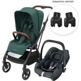 Maxi-Cosi Leona2-Cabriofix Tek Elle Katlanabilen Ultra Kompakt Çift Yönlü Seyahat Sistem Yeşil Gri Bebek Arabası