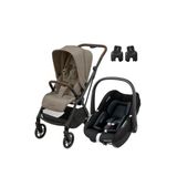 Maxi-Cosi Leona2-Pebble S Tek Elle Katlanabilen Ultra Kompakt Çift Yönlü Seyahat Sistem Bebek Arabası Truffle-Black