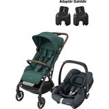 Maxi-Cosi Soho-Cabriofix I-Size Ana Kucaklı Ultra Kompakt Seyahat Sistem Bebek Arabası Green-Graphite - Green Graphite