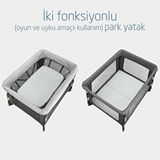 Maxi Cosi Swift 3'ü Bir Arada Beşik Seyahat Yatağı Oyun Parkı Beyond Graphite Eco Antrasit