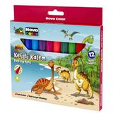 Maxi Jumbo Keçeli Kalem Felt-Tip Pens- 12 Li