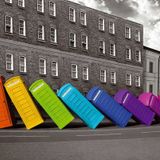 Maxi London Phoneboxes Falling Poster