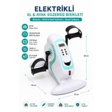 MAXİ TAGESAN Ev Tipi Elektrikli Egzersiz Bisikleti, Motorlu El Kol Ayak Egzersiz Pedalı