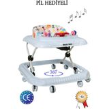 Maxi Taxi Walking Müzikli Işıklı Piyanolu Yürüteç (BEYAZ)