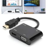 Maxi Trendy 1080P 2in1 Hd'den Vga'ya HDMI To VGA Hd Dönüştürücü Bilgisayar Projeksiyonu - Hd Ürünleri Için Tv Adaptörüne VGA Ürünlerini Bağlama ZR724