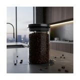 Maxi Trendy 450ML Vakumlu Metal Kapaklı Borosilikat Cam Kavanoz (8.5CM*12CM) 1 Adet - 0 Siyah - Option-1
