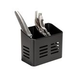 Maxi Trendy Baco Çatal Bıçak Sepeti, Siyah Açık Hava Mutfak Sepeti, Çatal Bıçak Takımı Için Siyah Toz Kaplamalı Metalden Yapılmıştır, 16 x 13,5 x 9 cm - Option-1