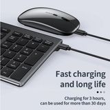 Maxi Trendy Onezero Kablosuz Türkçe Klavye Mouse Set Şarjlı Klavye Mouse 2.4g USB Dongle ve Bluetooth Bağlantılı Ergonomik Tasarım Kablosuz Keyboard Fare Titanyum Renk ZR609