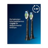 Maxi Trendy Optimal White Yedek Diş Fırçası Başlığı, 7 Kat Daha Fazla Plak Temizliği, Orta Yumuşak Fırça Başlığı, 2’li Paket, Siyah, HX6062/88 - (ClearEyelets)Black-RadiantOrchid