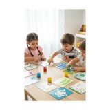 Maxi Trendy Tots & Folks Silinebilir Parmak Boyası Aktivite Kartları - Wipe Clean Finger Paint Activity Cards - Fingerprint Activities - 16 Kart 32 Aktivite, Yeniden Kullanılabilir, 3 Yaş ve Üzeri