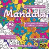 Maxi Yayıncılık Mandala - Çiçeklerle Boyama Terapisi - Büyükler Için Mandala