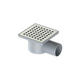 MaxiFlow 10X10 Line Yand.50 Çık.krom Kap.yer Sifonu