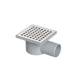 Maxiflow LİNE KARE YER SİFONU 10X10 YANDAN ÇIKIŞLI ÇAP Q32
