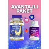 Maxigal Omega 3 Balık Yağı 200 Kapsül + Magnezyum Sitrat Avantajlı Paket