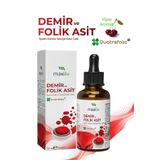 Maxiliv Lipozomal Demir Ve Folik Asit Damla – 30 ml | Takviye Edici Gıda
