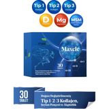 Maxiliv Maxcle Doğası Değiştirilmemiş Tip 1-2-3 Kollajen, Şeytan Pençesi, Akgünlük, MSM, D Vitamini ve Zerdeçal İçeren 30 Tablet |