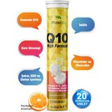 Maxiliv Q10 High Formula – Koenzim Q10, İnülin, Kore Ginsengi, Vitamin ve Mineraller İçeren 20 Efervesan Tablet