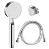 Maxima Gri Turbo 5 Fonksiyonlu Duş Başlığı + Pvc Hortumu + Mafsal Krom