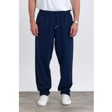 MAXIMILLIAN Erkek Baggy Fit LACİVERT Keten Karışımlı Pantolon