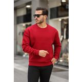 MAXIMILLIAN Erkek Bisiklet Yaka Regular Fit Basic Sweatshirt KIRMIZI