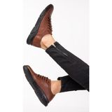 Maximoda Deri Erkek Anatomik Deri Lastikli Ayakkabı - Taba