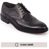 Maximoda Deri Klasik Erkek Ayakkabı Siyah 100% Deri Termo Poliüretan Taban ile Rahat Kullanım
