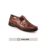 maximoda Erkek Deri Ortopedik Lastikli Sandalet