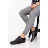 Maximoda Erkek Klasik Damatlık ve Takım Elbiseye Uygun Klasik Ayakkabı - 024-Siyah