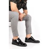 Maximoda Erkek Rugan Ayakkabı Klasik Stil Düz Taban ve Termo Poliüretan Malzeme ile Konfor - Siyah