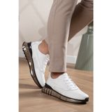 maximoda Hakiki Deri, Kalın Tabanlı, Şeffaf Taban, Erkek Deri Sneaker Ayakkabı