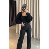 MaxiMor Kadın Siyah Renk Triko Örgü Reglan Kol Bolero Hırka Standart SMLXL Uyumlu 4 Mevsim