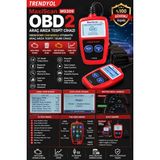 Maxiscan MS309 Obd2 Araç Arıza Tespit Cihazı Obdıı/eobd Can Hata Kodu Okuma Silme Check Engine Türkçe Destek - Kırmızı
