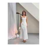 MAXMOOR MAEVE Maxi Elbise 1355 - Beyaz