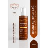 Maxos Havyar Özlü Yoğun Bronzlaştırıcı Yağ ile Lekesiz Kalıcı Bronzluk 150ML