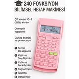 Maxpoint 240 Fonksiyonlu Bilimsel Hesap Makinesi Pembe Çift Ekranlı Öğrenci Mühendislik Ofis İçin