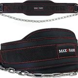 MAXRANK Halter için Daldırma Kemeri - 550 lb Ağırlık Kapasitesi Çekme Kemeri 42''Zincir, Neopren Bel Daldırma Kemeri Ağırlık Kaldırma, Spor Salonu, Çömelme, Egzersiz, Fitness, Crossfit, Erkekler ve