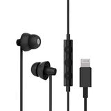 MAXROCK Aydınlatma Kulaklığı, Uyku Kulaklığı, Lightning Bağlantılı, Uyku Kulaklığı, iPhone X/XS/XS Max/XR iPhone 8 iPhone 7/7 Plus Apple iOS için, Mikrofonlu ve Uzaktan Kumandalı (Siyah)