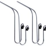 Maxsa 20057 Metal Kafalık Askısı Çantalar, Cüzdanlar ve Araç Depolama için 2 Kanca (2'li Paket), Krom