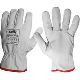Maxsafety Deri Sürücü Eldiveni No:10 - L - XL - Açık Gri