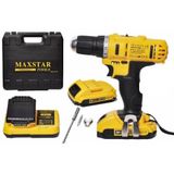 MaxStar Tools Turbo 24V5AH Turbo x2 Li-ion Çift Akülü Profesyonel Vidalama Şarjlı Darbesiz Matkap