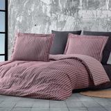 Maxstyle Bambu Çizgili Bordo Double Nevresim Takımı - 200 x 220 cm