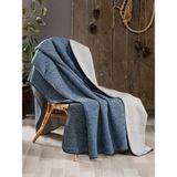 Maxstyle Blau Denim Tek Kişilik Battaniye 150X200 cm - 150 x 200 cm - Indigo