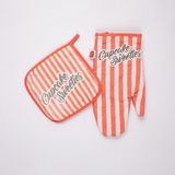 Maxstyle Crystal Mutfak Eldiveni+Tutkaç Set Cupcakes - 22 x 32 cm - Renkli