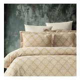 Maxstyle Damask Lyocell Bej Çift Kişilik Nevresim Takımı