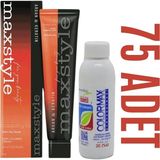 Maxstyle Kuaför Seti 60 ml 75 Adet Saç Boyası + 75 Adet 90 ml Oksidan - Set boya